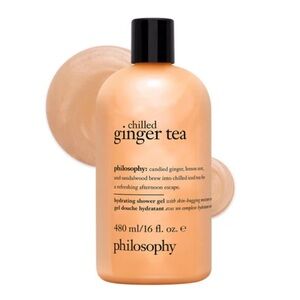 Brand New!! Philosophy Chilled Ginger Tea Hydrating Shower Gel, 16 oz